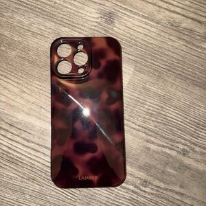 iPhone 16 pro max Tortoise Shell Phone Case - Black and Brown